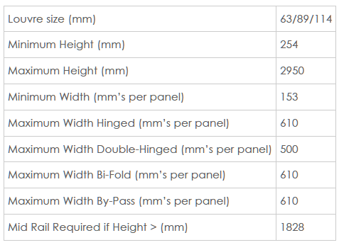 Decowood DIMENSIONS